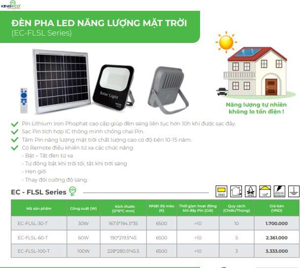 Đèn năng lượng mặt trời Kingled