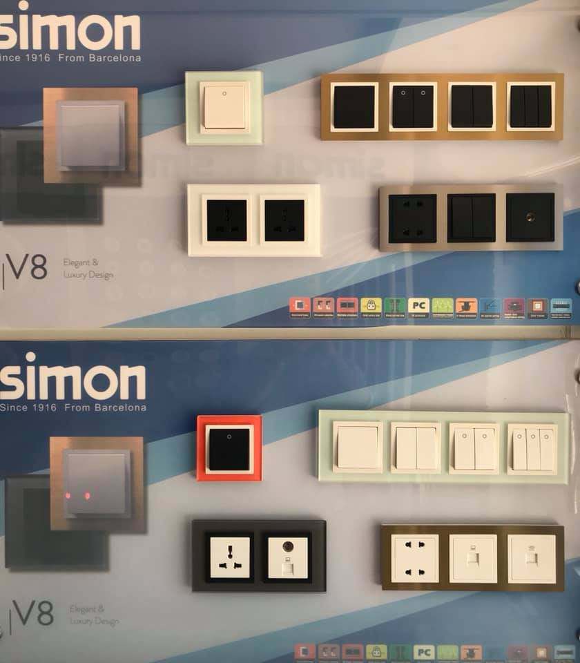 Bảng mẫu công tắc ổ cắm V8