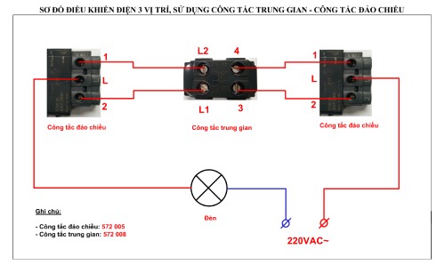 Sơ đồ đấu công tắc trung gian