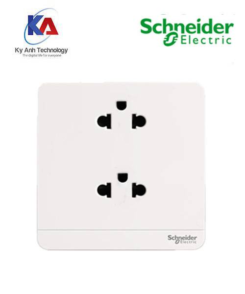Ổ cắm đôi 3 chấu 16A E83426UES2_WE_G19 AvatarOn Schneider