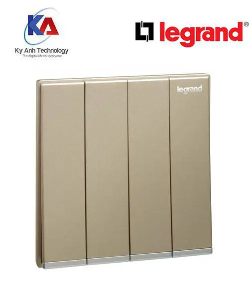 Công tắc bốn 1 chiều Galion Màu champagne – 282406-c2