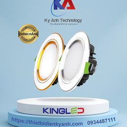 Đèn âm trần phẳng Kingled viền vàng, bạc