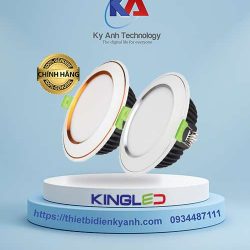 Đèn âm trần phẳng Kingled viền vàng, bạc