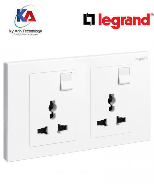 Ổ cắm đôi đa năng có công tắc Galion – 282435