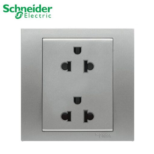 Bộ ổ cắm đôi 3 chấu 16A Schneider KB426UES2_AS_G19 Vivace