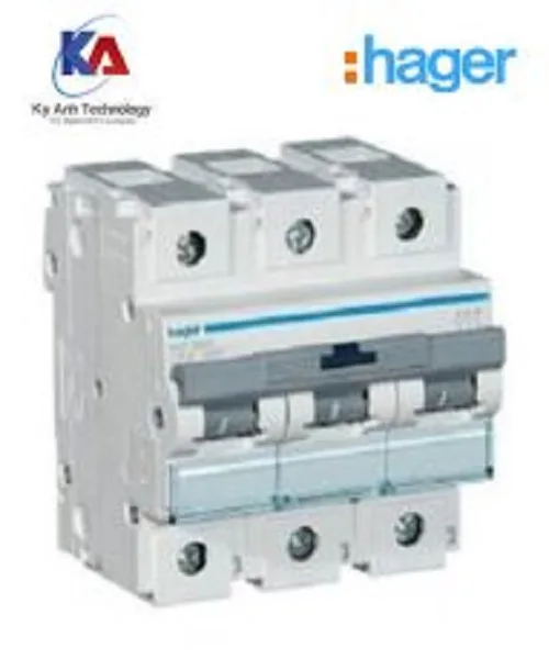 APTOMAT 3 PHA 100A MCB HAGER 10KA HLF390S - Thiết Bị Điện Kỳ Anh