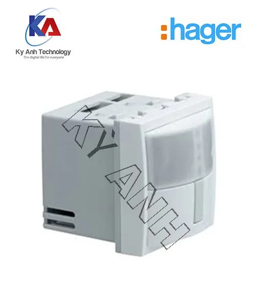 Cảm biến chuyển động gắn tường Hager WS051 màu trắng