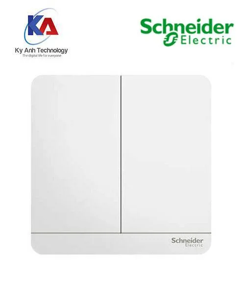 Công tắc đôi 1 chiều 16A Schneider AvatarOn, màu trắng, model E8332L1LED_WE_G19