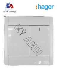 Công tắc đôi đảo chiều hager 10088 WGL122N có đèn LED