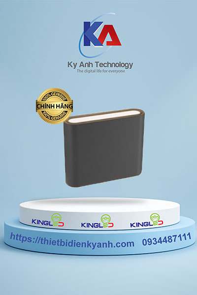 Đèn Led gắn tường ngoài trời 8W Kingled LWA8011-S-BK