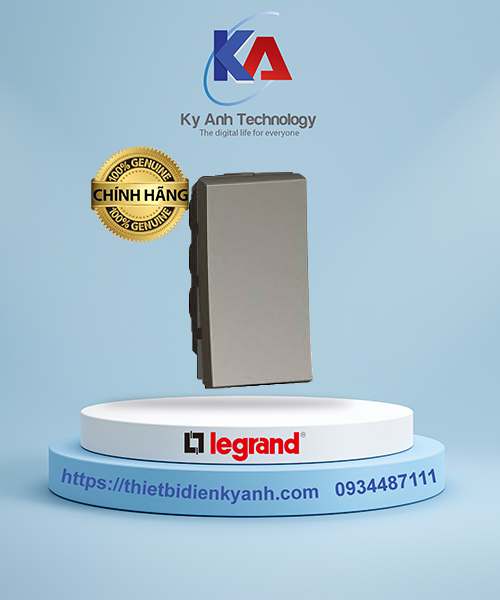 Công tắc 1 chiều 1M màu xám Legrand Arteor 572504