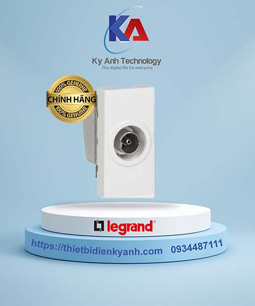 Ổ cắm tivi 1M male màu trắng Legrand Arteor 572171