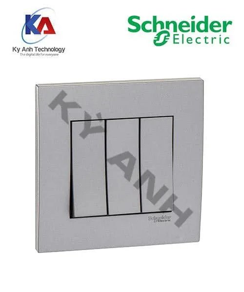 Công tắc ba 1 chiều Schneider Vivace màu bạc KB33_1_AS