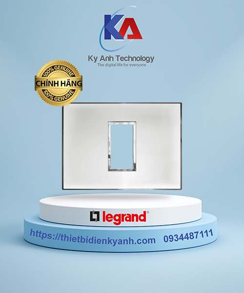 Mặt che chữ nhật mặt kính trắng Arteor 1M - 575244 mirror white