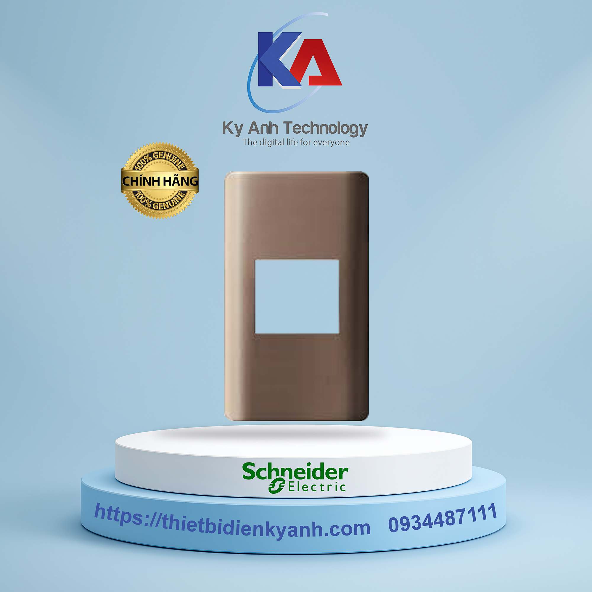 Mặt cho MCB 2 Cực Zencelo A A8402MCB_SZ_G19 Màu đồng