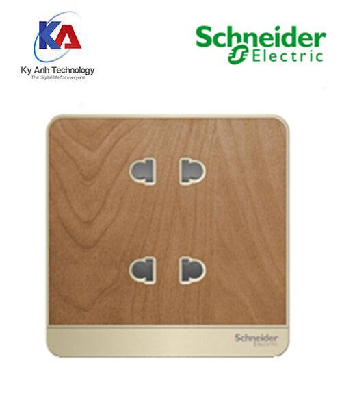 Ổ cắm đôi 2 chấu 10A E83426U2_WD_G19 AvatarOn Schneider