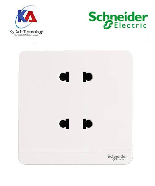 Ổ cắm đôi 2 chấu 10A E83426U2_WE_G19 AvatarOn Schneider