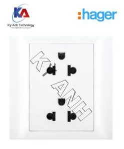 Ổ cắm đôi 3 chấu hager Slylea WXEST16EA-LC