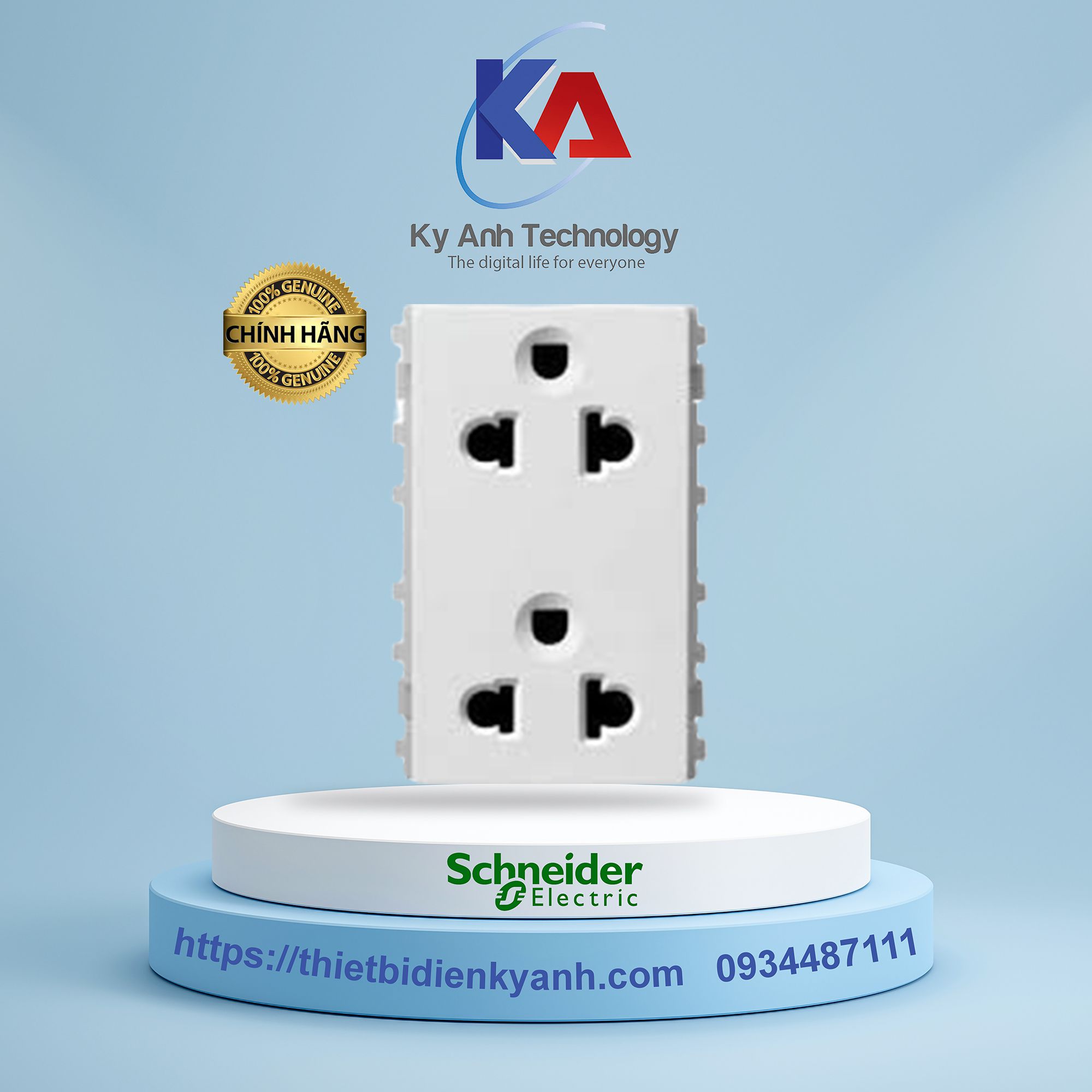 Ổ cắm đôi 3 chấu Schneider Zencelo A size L 84426LUES2_WE_G19
