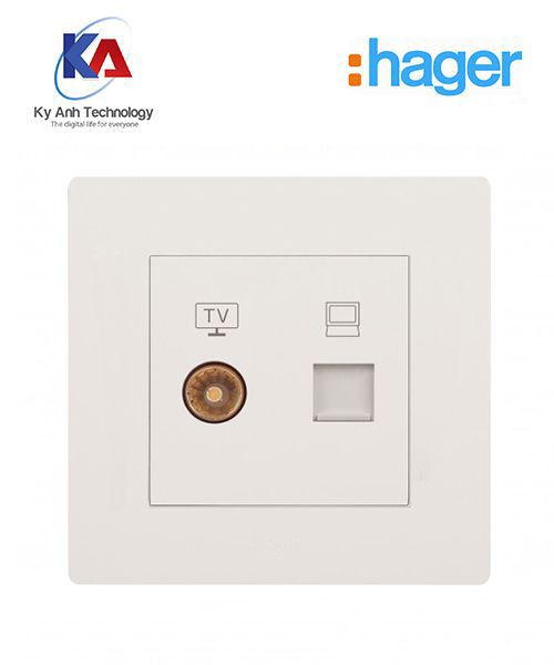 Ổ cắm mạng đơn cat5e + TV WGMT2TVRJ5