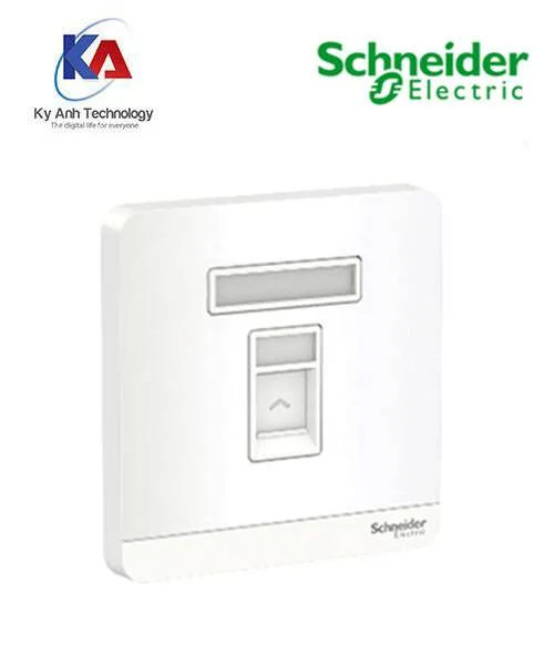 Ổ cắm mạng thoại đơn Schneider AvatarOn, màu trắng