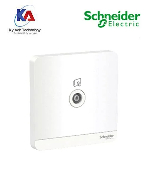 Ổ cắm TV đơn Schneider AvatarOn, màu trắng