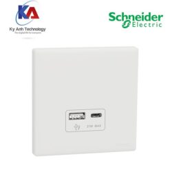 Bộ ổ cắm sạc USB type A+C 21W, có PD + QC3.0 Vivace E KBNACQUSB_WE