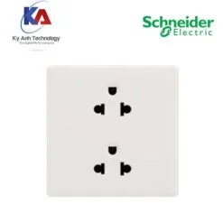 Ổ cắm đôi 3 chấu Schneider Vivace E màu trắng