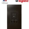 Ổ cắm cạo râu 2 điện áp 120V/230V Legrand Mallia Senses màu đen 281135BB