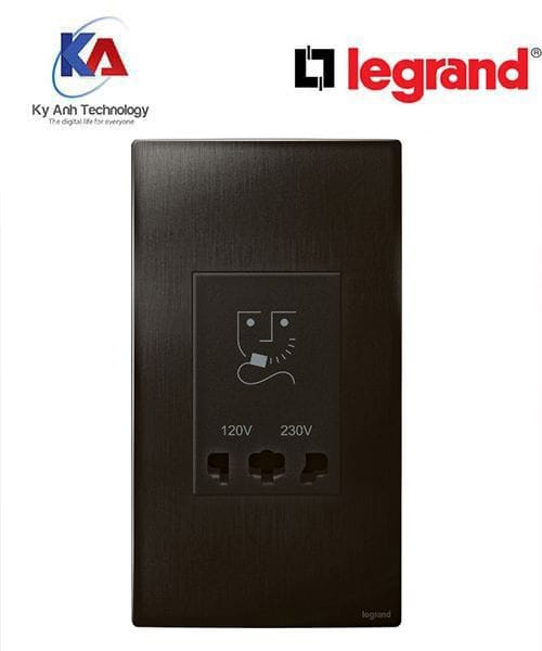281135bb-legrand-mallia-senses Ổ cắm cạo râu 2 điện áp 120V/230V Legrand Mallia Senses màu đen 281135BB