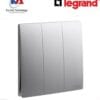 Công tắc ba 1 chiều Legrand Mallia Senses màu xám bạc