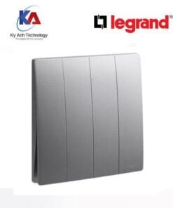 Công tắc bốn 1 chiều Legrand Mallia Senses màu xám bạc