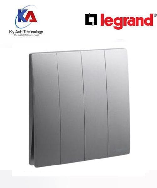 cong-bon-malia-senses-mau-xam Công tắc bốn 1 chiều Legrand Mallia Senses màu xám bạc