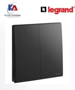 Công tắc đôi 1 chiều Legrand Mallia Senses màu đen