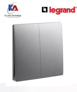 Công tắc đôi 1 chiều Legrand Mallia Senses màu xám bạc