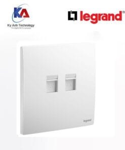 Hạt ổ cắm mạng đôi (2x RJ45) Legrand Mallia Senses màu trắng