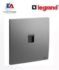 Hạt ổ cắm mạng đơn (RJ45) Legrand Mallia Senses màu xám