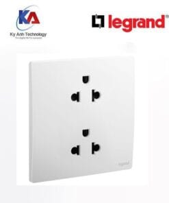 Ổ cắm đôi 3 chấu 16A Legrand Mallia Senses màu trắng