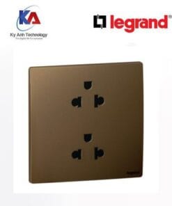Ổ cắm đôi 3 chấu Legrand Mallia Senses màu vàng đồng 281104DB