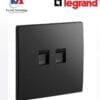 Ổ cắm mạng đôi (2x RJ45) Legrand Mallia Senses màu đen