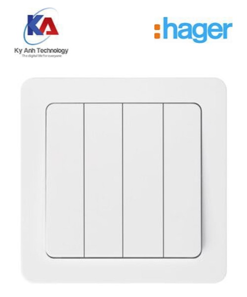 cong-tac-bon Công tắc bốn 2 chiều 16A Hager Inspire WGCL142 - Thiết Bị Điện Kỳ Anh