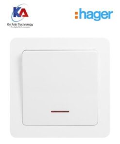 Công tắc điều khiển 2 cực 20A có đèn LED Hager Inspire WGCL2D1N