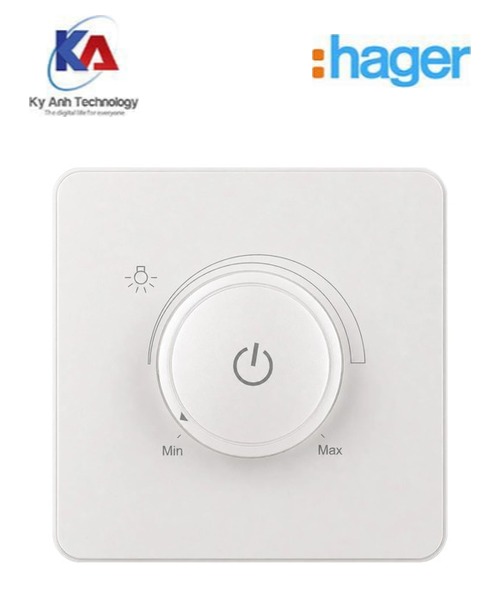 dimmer-den Bộ điều chỉnh độ sáng đèn 40-500W Hager Inspire WGCEDR500 - Thiết Bị Điện Kỳ Anh
