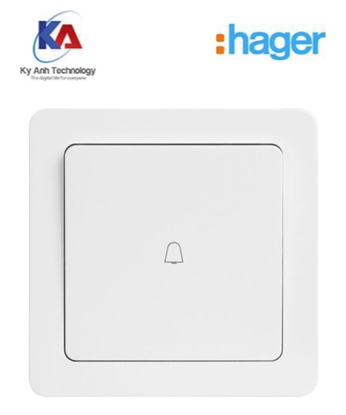 nut-chuong Công tắc chuông 10A Hager Inspire WGCL111B - Thiết Bị Điện Kỳ Anh