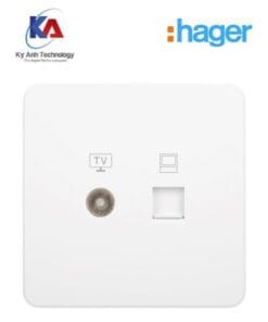 Ổ cắm ti vi và mạng RJ45 Hager Dream